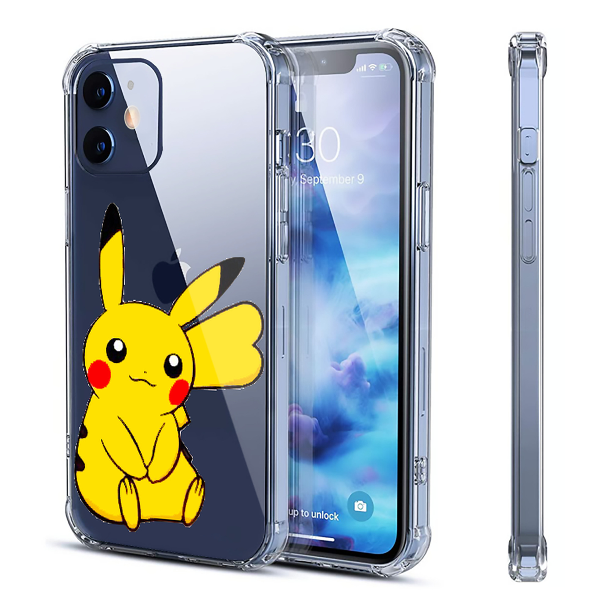 （画像用） ポケットモンスター Pokémon 【iPhone 12シリーズ対応】透明スマホケース（クリアソフトケース）